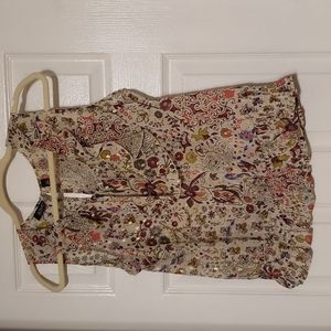 A.N.A petite medium paisley dress tank top with gold accents.